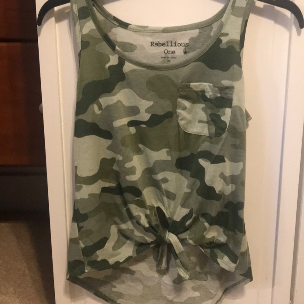 Rebellious One Camo tank top